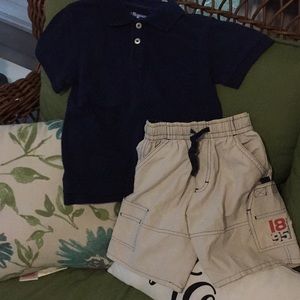 Oshkosh shorts and Friends polo